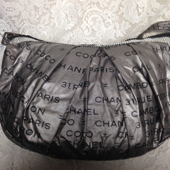 Chanel Silver-Black Weekend-Beach Crossbody - Picture 8 of 13